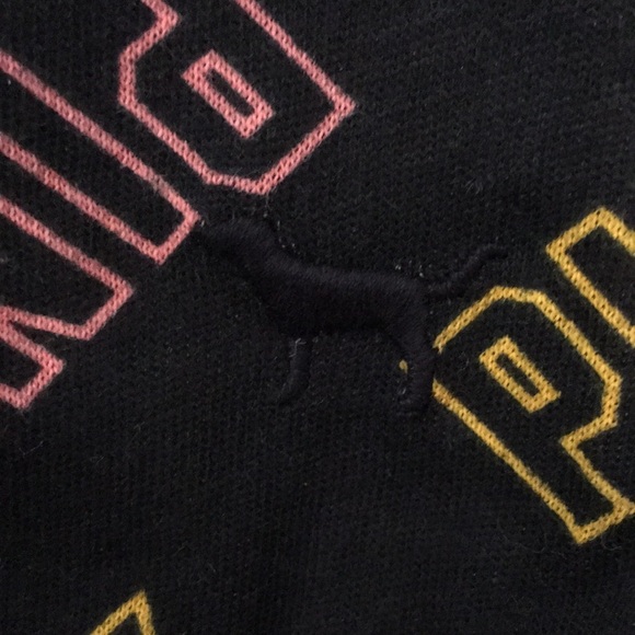 NWT PINK Victoria’s Secret Blk Logo Pajama top XS - Picture 6 of 8